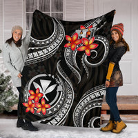 polynesian-hawaii-premium-blanket-black-plumeria