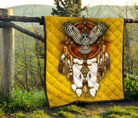 Owl Yellow Native American Premium Quilt LT10 - Wonder Print Shop