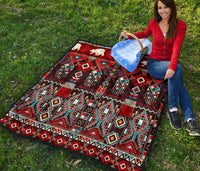 Feather Yellow Native American Premium Quilt LT10 - Wonder Print Shop