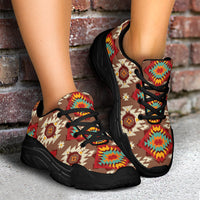 native-american-red-pattern-chunky-sneakers