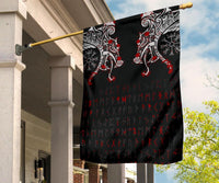 Viking Garden Flag Double Dragon Tattoo and Vegvisir Blood RLT12 - Wonder Print Shop