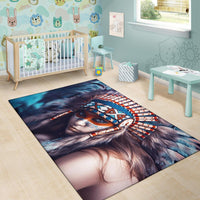3D Native Girl Native American Area Rug LT10 - Wonder Print Shop
