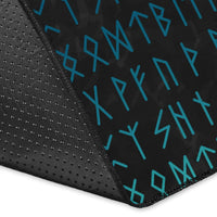 Viking Area Rug Fenrir Wolf Cyan RLT12 - Wonder Print Shop