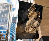 Viking Garden Flag Odin Raven Viking Gold RLT12 - Wonder Print Shop