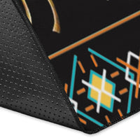 Wolf Warrior Dreamcatcher Native American Area Rug LT10 - Wonder Print Shop