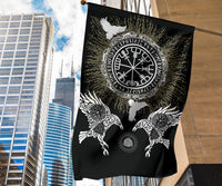 Viking Garden Flag Raven, Valknut and Vegvisir RLT12 - Wonder Print Shop