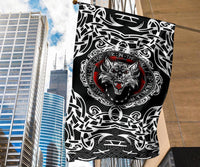 Viking Flag, Fenrir Wolf RLT12 - Wonder Print Shop