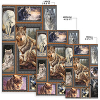 Wolf Packs Native American Area Rug LT10 - Wonder Print Shop