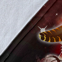 native-girl-dream-catcher-red-galaxy-blanket