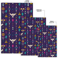 Thunderbird Pattern Blue Area Rug LT10 - Wonder Print Shop