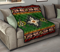 Southwest Green Symbol Native American Premium Quilt LT10 - Wonder Print Shop