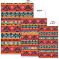 Red Thunderbird Native American Design Area Rug LT10 - Wonder Print Shop
