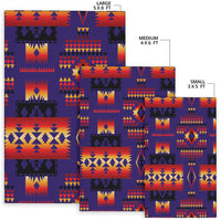 Purple Native Tribes Pattern Native American Area Rug LT10 - Wonder Print Shop