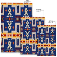 Navy Tribe Design Native American Area Rug LT10 - Wonder Print Shop