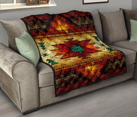 Southwest Brown Symbol Native American Premium Quilt LT10 - Wonder Print Shop