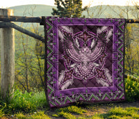 Native American Pattern Purple Mandala Premium Quilt LT10 - Wonder Print Shop