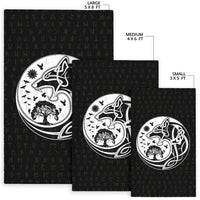 Viking Area Rug, Skoll and Hati Rune Tattoo RLT12 - Wonder Print Shop