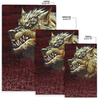 Viking Area Rug Fenrir On The Blood Moon Background RLT12 - Wonder Print Shop