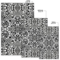 Polynesian Gray Area Rug - Wonder Print Shop