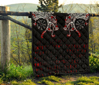 Viking Premium Quilt - Double Dragon Tattoo and Vegvisir Blood RLT12 - Wonder Print Shop