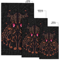 Viking Area Rug, Odin God Furthark Tattoo Special RLT12 - Wonder Print Shop