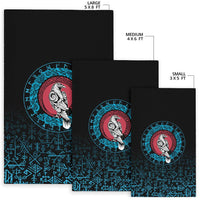 Viking Area Rug Raven Celtic Cyan RLT12 - Wonder Print Shop