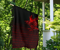 Viking Garden Flag The Raven Of Odin Rune, Red RLT12 - Wonder Print Shop