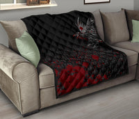 Viking Premium Quilt - The Raven Of Odin Rune Blood RLT12 - Wonder Print Shop