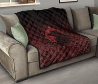 Viking Premium Quilt, Ethnic Odin Raven Red RLT12 - Wonder Print Shop