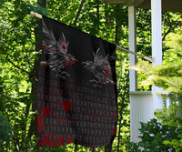 Viking Garden Flag Odin Huginn and Muninn Rune Blood RLT12 - Wonder Print Shop