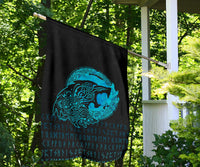 Viking Flag Fenrir Wolf Cyan RLT12 - Wonder Print Shop