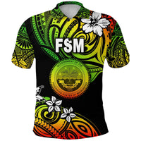 Custom Federated States of Micronesia Polo Shirt Unique Vibes Reggae LT8 - Wonder Print Shop