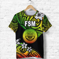 Custom Federated States of Micronesia T Shirt Unique Vibes Reggae LT8 - Wonder Print Shop