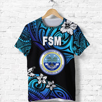 Custom Federated States of Micronesia T Shirt Unique Vibes Blue LT8 - Wonder Print Shop