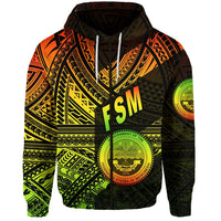 Custom Federated States of Micronesia Zip Hoodie FSM Original Style Reggae LT8 - Wonder Print Shop