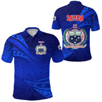 Manu Samoa Rugby Polo Shirt Unique Version Full Blue - Wonder Print Shop