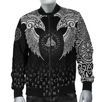 Viking Bomber Jacket Nordic Raven Tattoos RLT12 - Wonder Print Shop