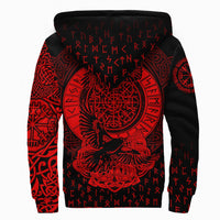 Viking Sherpa Hoodie - Nordic Raven Tattoos RLT12 - Wonder Print Shop