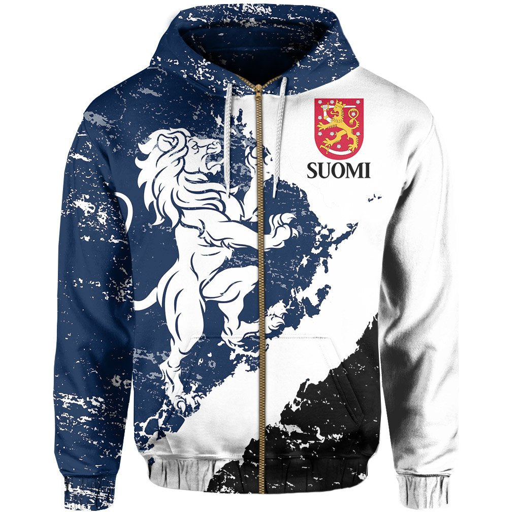 suomi-finland-lion-on-top-zipper-hoodie
