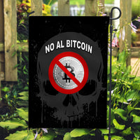 El Salvador Flag No Al Bitcoin Skull Style - Black LT8 - Wonder Print Shop