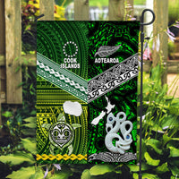 New Zealand and Cook Islands Flag Together Green LT8 - Wonder Print Shop