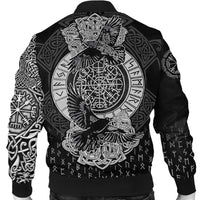 Viking Bomber Jacket Nordic Raven Tattoos RLT12 - Wonder Print Shop