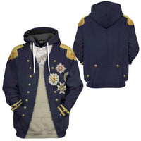 Nelson Uniform as worn at Trafalgar Napoleonic Wars British Navy Hoodie LT8 - Wonder Print Shop