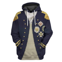 Nelson Uniform as worn at Trafalgar Napoleonic Wars British Navy Hoodie LT8 - Wonder Print Shop