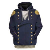 Royal Navy Captain 1806 Napoleonic Wars British Navy Hoodie LT8 - Wonder Print Shop