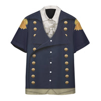 Royal Navy Captain 1806 Napoleonic Wars British Navy Costume Hawaiian Shirt LT8 - Wonder Print Shop
