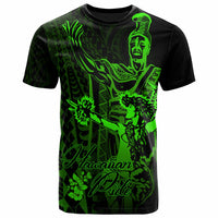 Hawaii T Shirt King Of Hawaii With Hawaiian Girls Green Version LT10 - Wonder Print Shop