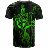 Hawaii T Shirt King Of Hawaii With Hawaiian Girls Green Version LT10 - Wonder Print Shop