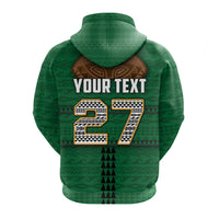 Custom Polynesian Bowl Zip Hoodie Green Custom Text and Number LT4 - Wonder Print Shop