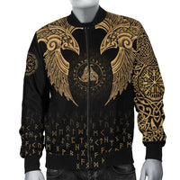 Viking Bomber Jacket Nordic Raven Tattoos RLT12 - Wonder Print Shop